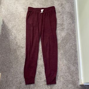 Burgundy joggers